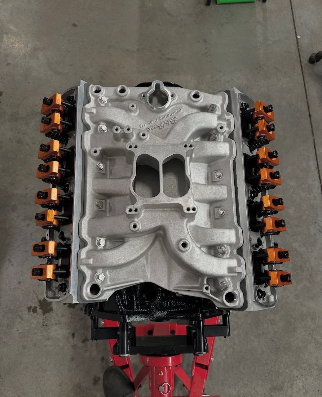 Precision machining work on an automotive engine component